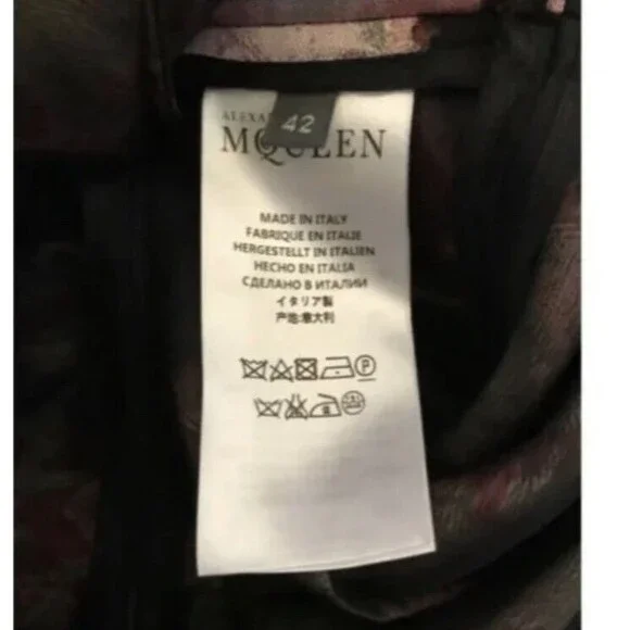 NWT Alexander McQueen Floral Print Dress Size 42 $7700 - Picture 6 of 9